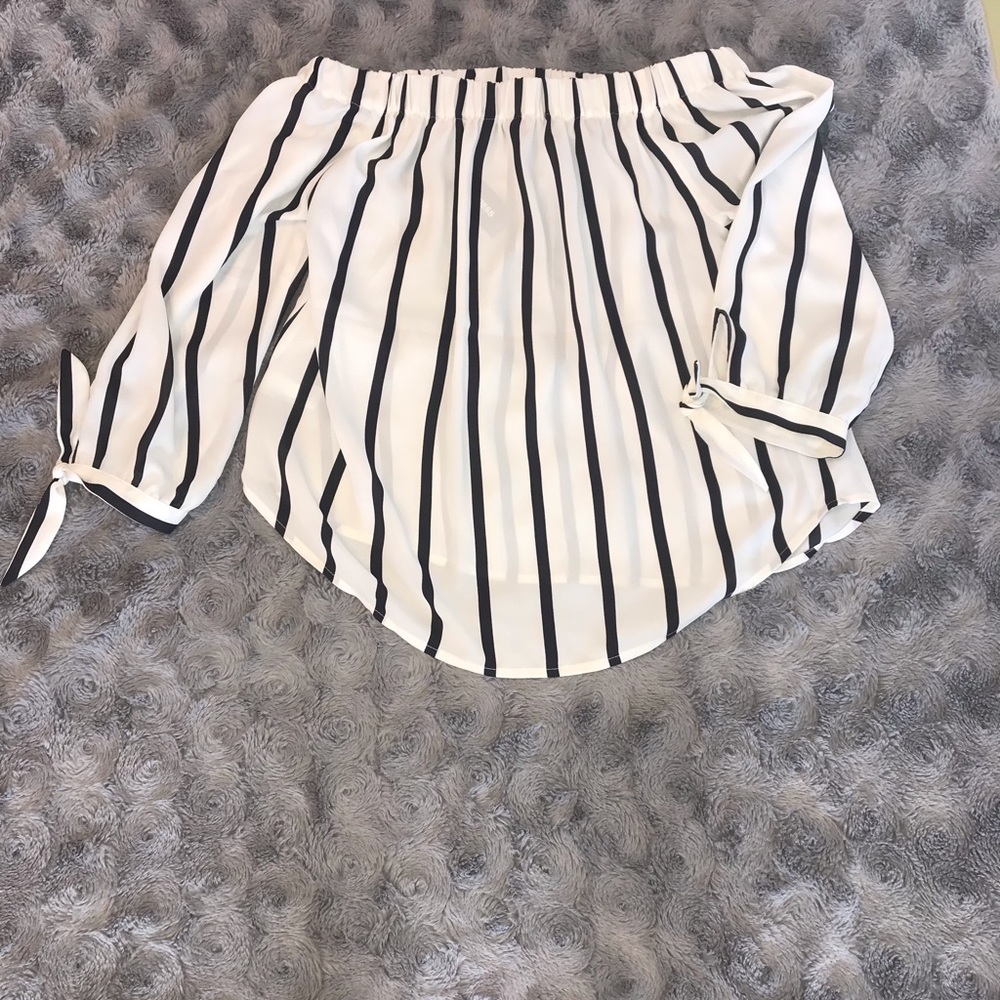 NWT Express off the shoulder 100% polyester shirt